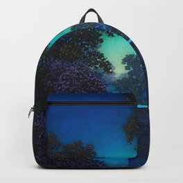 Blue Fountain at Twilight by Maxfield Parrish Backpack