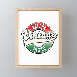 Xalapa Mexico vintage logo. Framed Mini Art Print