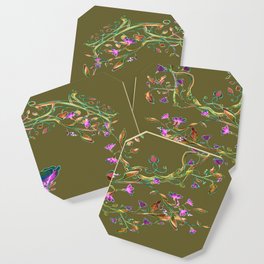 Flower and art nouveau - series 3 Coaster