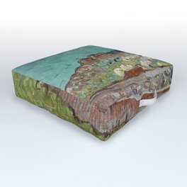 View of the Alpilles by Vincent van Gogh Outdoor Floor Cushion