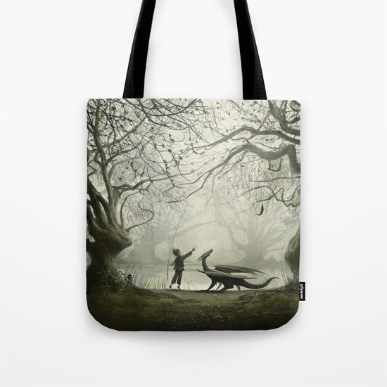 The Boy And His Dragon Tote Bag