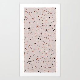 Pink terrazzo - stone Art Print