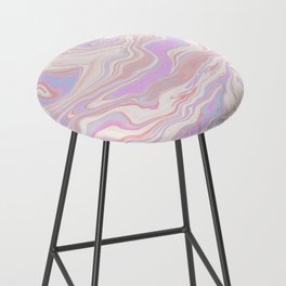 Liquid swirl retro contemporary abstract in light soft pink Bar Stool