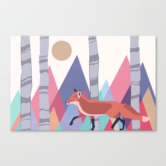 Fox stroll Canvas Print