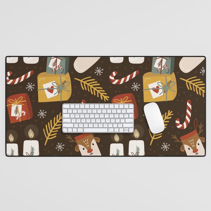 Christmas Gifts Pattern Desk Mat