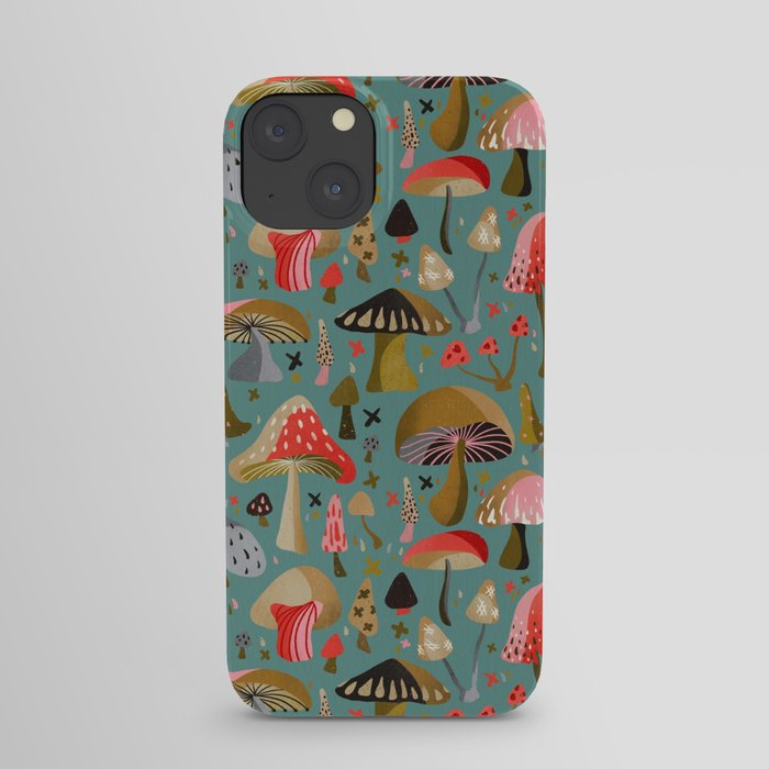 Mushroom Collection – Mint iPhone Case