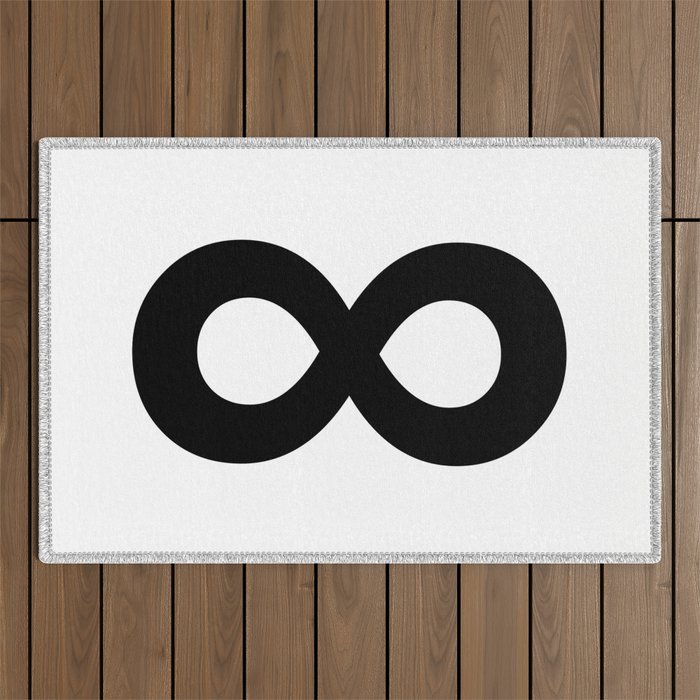 Infinity Symbol (Black & White) Outdoor Rug