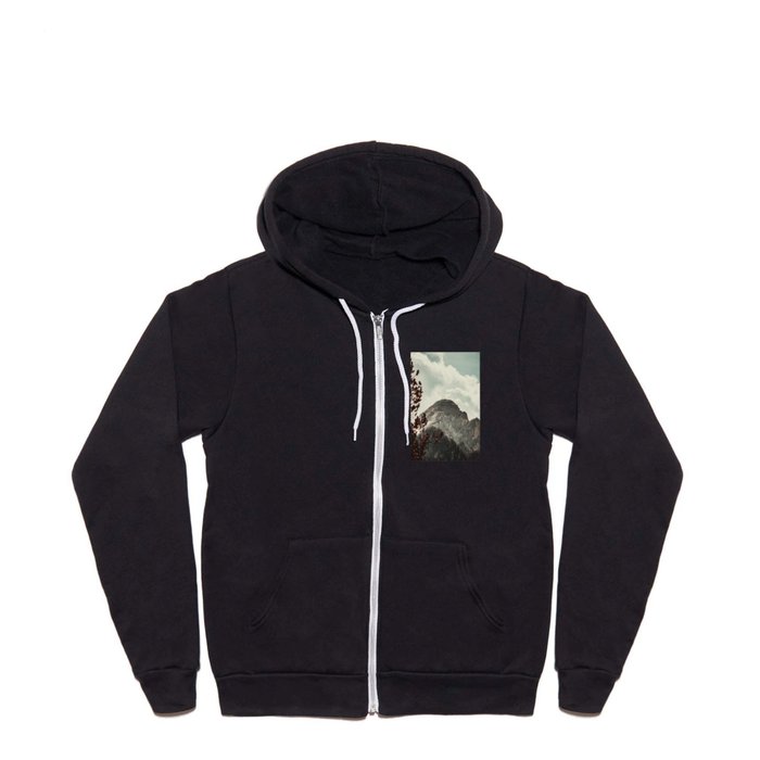 Fall Mountain View Landscape Full Zip Hoodie