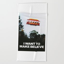 I WANT TO MAKE BELIEVE Fox Mulder x Mister Rogers Creativity Poster Beach Towel
