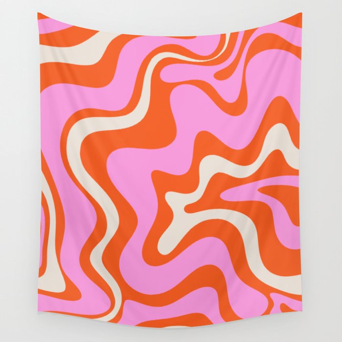 Pink and orange tapestry shop