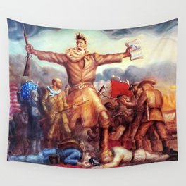 American Masterpiece, Abolitionist John Brown, Tragic Prelude American West portrait painting by John Steuart Curry Wall Tapestry