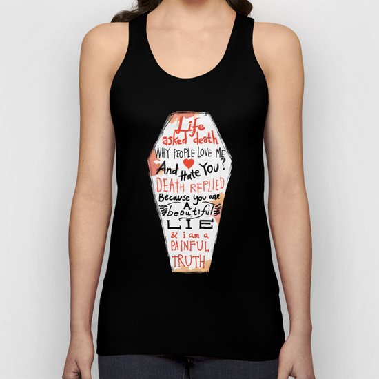 Life asked death... Unisex Tank Top