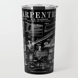 Carpentry Carpenter Tools Handyman Vintage Patent Print Travel Mug