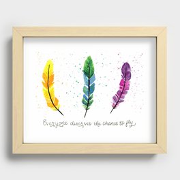 Wicked Feathers Recessed Framed Print