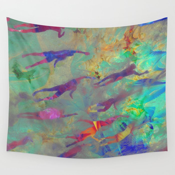 Swimmers Wall Tapestry by Karim | Society6