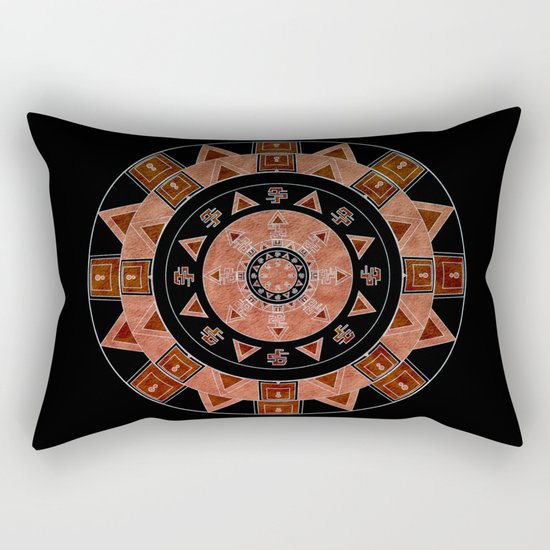 ethnic circle Rectangular Pillow