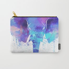 Watercolor Elephant Head Carry-All Pouch