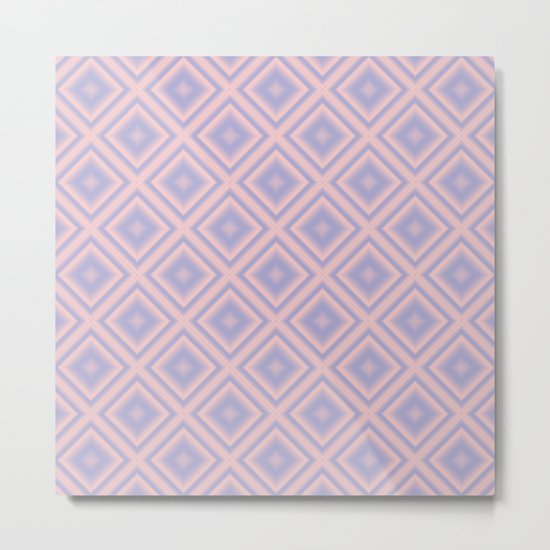 Starry Tiles in Rose Quartz and Serenity Metal Print