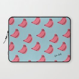 Bananas Pink- blue background Laptop Sleeve