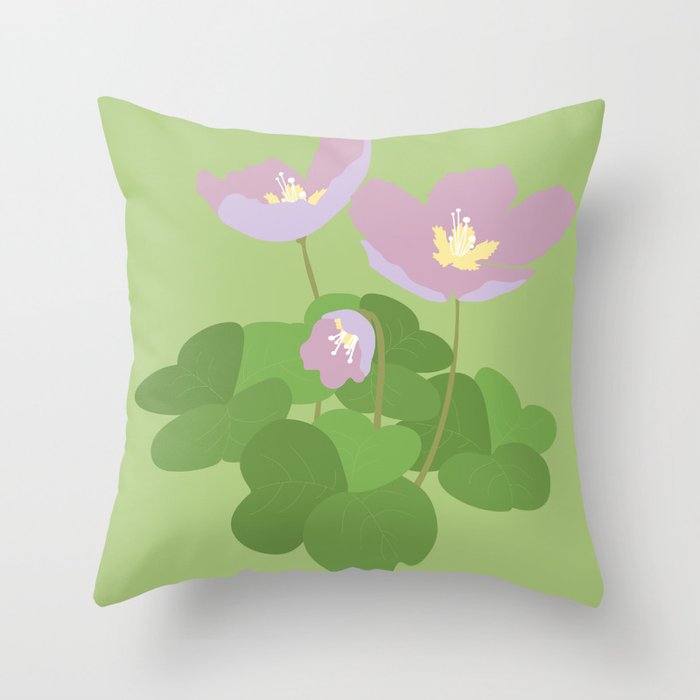 Clover Flower Art Print Throw Pillow