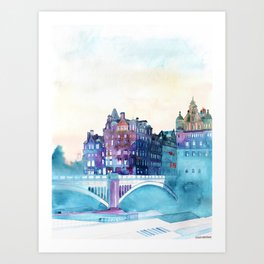 Winter in Edinburgh Art Print