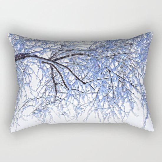 Snowy branches Rectangular Pillow
