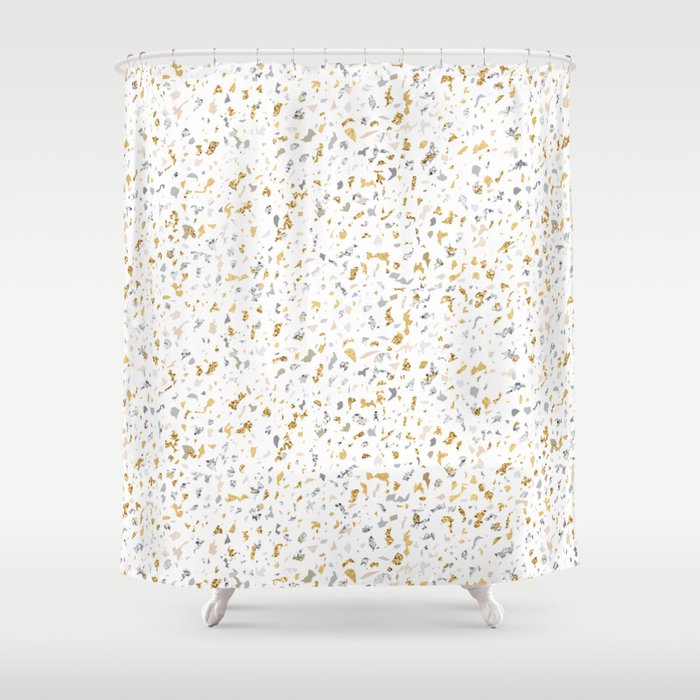 Terrazzo Bling specks Shower Curtain