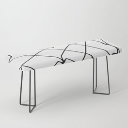 Black and white abstract lines Bench