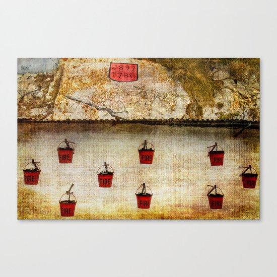 Gibraltar Fire Buckets Canvas Print