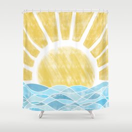 Waves Shower Curtain