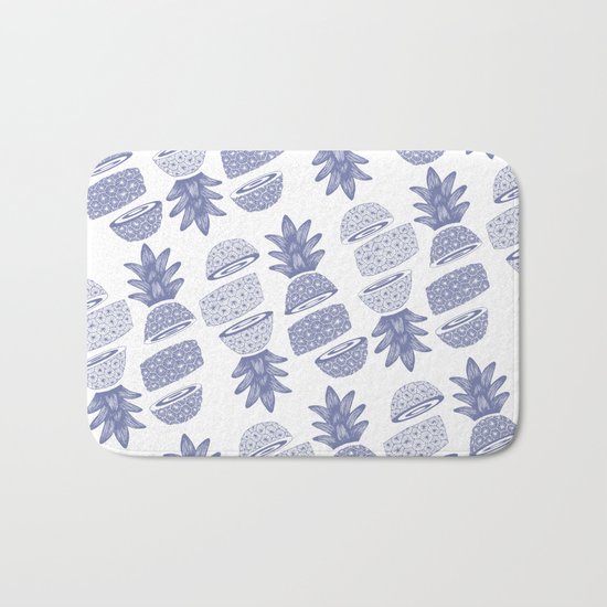 Pineapples (Light/Sliced) Bath Mat