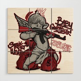 Baby Gangstar Aka Wood Wall Art
