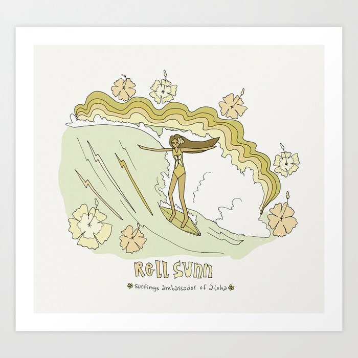 Society6 iPhone4/4S,5用 SURF GIRL by Nika Surfer Girl Art Prints, Framed & Recessed | Society6