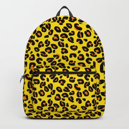 Lemon Yellow Leopard Spots Animal Print Pattern Backpack | Bigcat, Fur, Orangespots, Yellowblackspots, Cheetah, Animal, Spottedleopard, Animalskin, Classicprint, Leopardcoat 