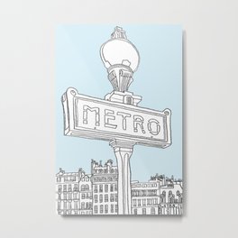 Paris Metro Metal Print