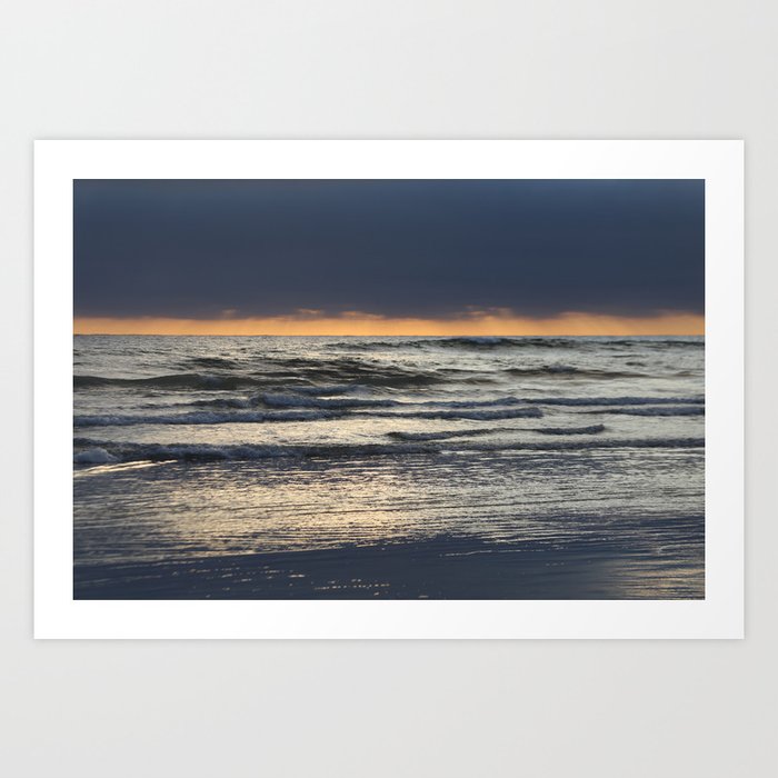 ocean sunset Art Print