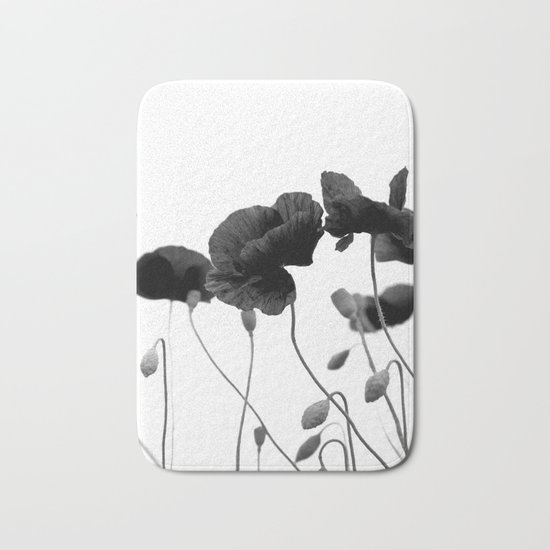 Poppy (black and white) Bath Mat