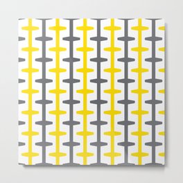 Geometric Pattern 209 (yellow gray) Metal Print