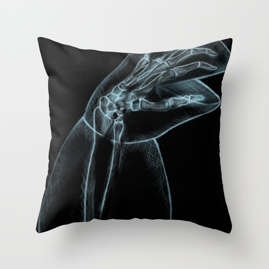 Puppet Check Up Throw Pillow