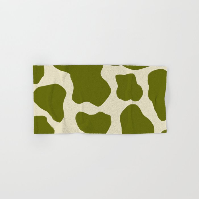 Green on Sage Cow Spots  Hand & Bath Towel