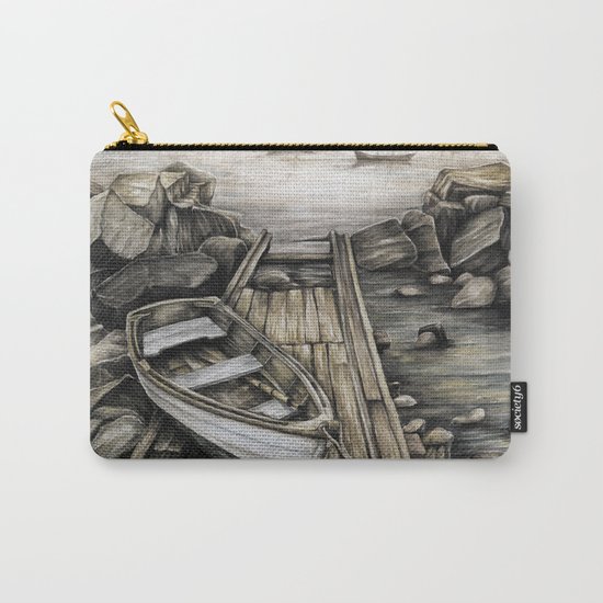Old Boat on the Dock Carry-All Pouch