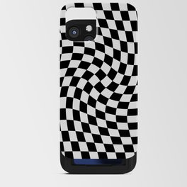 Check VIII - Black Twist — Checkerboard Print iPhone Card Case