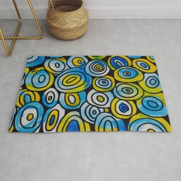 Blue Buttons Rug