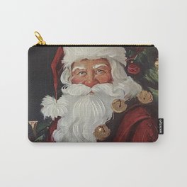 Portrait of Saint Nick Santa Clause Christmas Carry-All Pouch | Christmas, Tree, Wrappingpaper, Photo, Saint Nick, Red, White, Santa Clause, Holiday, Bells 