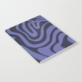 Maritime Blue + Very Peri Liquid Swirl, Hand-Painted Notebook