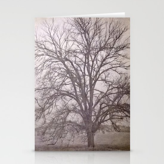 The big tree under the storm Stationery Cards