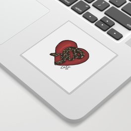 Snake Heart Sticker