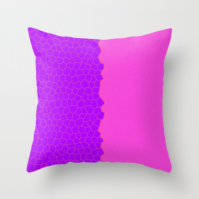 Pink Purple Stained Glass Modern Sprinkled Collection Throw Pillow