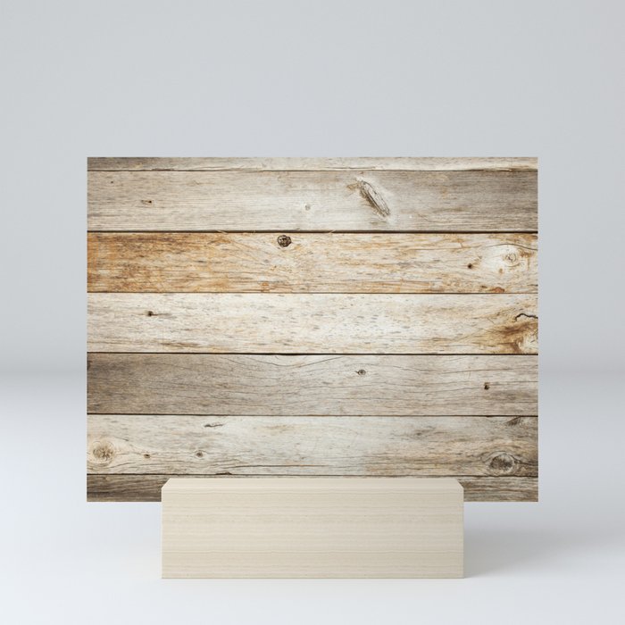 Rustic Barn Board Wood Plank Texture Mini Art Print By Pipafineart