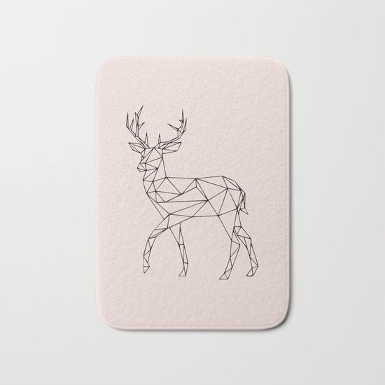 Geometric deer Bath Mat